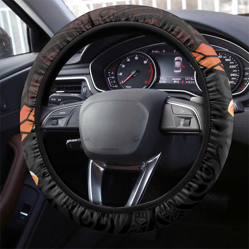 Papua New Guinea Independence Day Steering Wheel Cover 50th Anniversary Papua Niu Gini Bird Of Paradise LT14 - Polynesian Pride