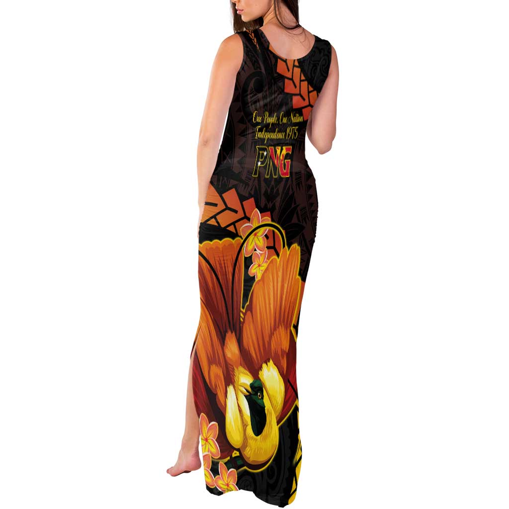 Papua New Guinea Independence Day Tank Maxi Dress 50th Anniversary Papua Niu Gini Bird Of Paradise LT14 - Polynesian Pride