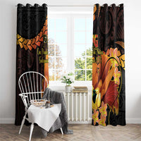 Papua New Guinea Independence Day Window Curtain 50th Anniversary Papua Niu Gini Bird Of Paradise LT14 - Polynesian Pride