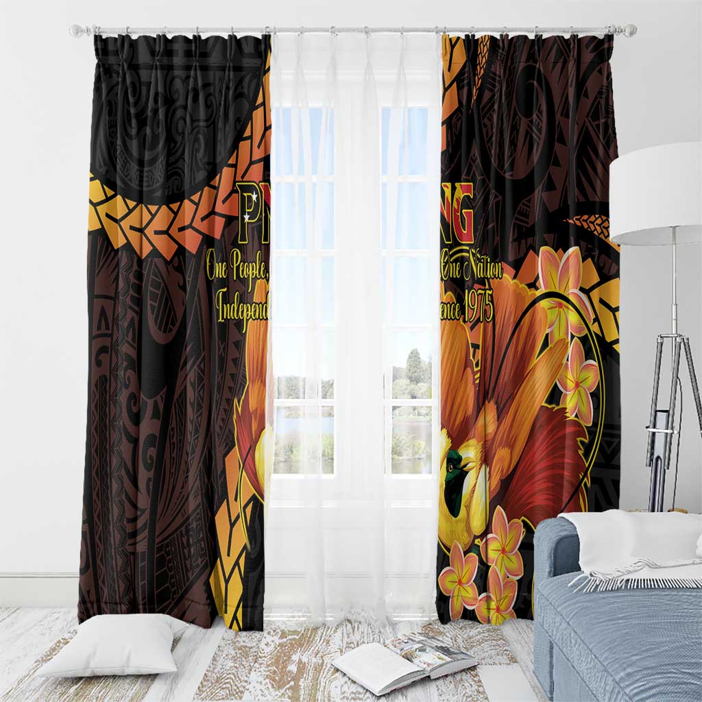 Papua New Guinea Independence Day Window Curtain 50th Anniversary Papua Niu Gini Bird Of Paradise LT14 - Polynesian Pride