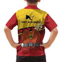 Papua New Guinea Independence Day Family Matching Long Sleeve Bodycon Dress and Hawaiian Shirt Since 1975 Unity In Diversity LT14 - Polynesian Pride