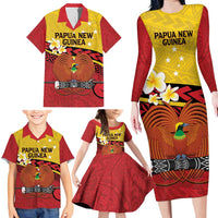 Papua New Guinea Independence Day Family Matching Long Sleeve Bodycon Dress and Hawaiian Shirt Since 1975 Unity In Diversity LT14 - Polynesian Pride