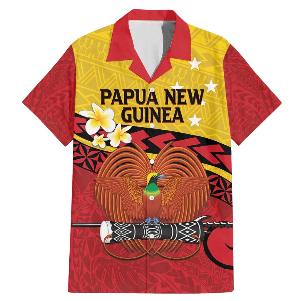 Papua New Guinea Independence Day Family Matching Mermaid Dress and Hawaiian Shirt Since 1975 Unity In Diversity LT14 Dad's Shirt - Short Sleeve Red - Polynesian Pride