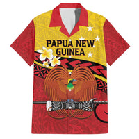 Papua New Guinea Independence Day Family Matching Off The Shoulder Long Sleeve Dress and Hawaiian Shirt Since 1975 Unity In Diversity LT14 Dad's Shirt - Short Sleeve Red - Polynesian Pride