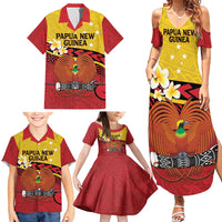 Papua New Guinea Independence Day Family Matching Summer Maxi Dress and Hawaiian Shirt Since 1975 Unity In Diversity LT14 - Polynesian Pride