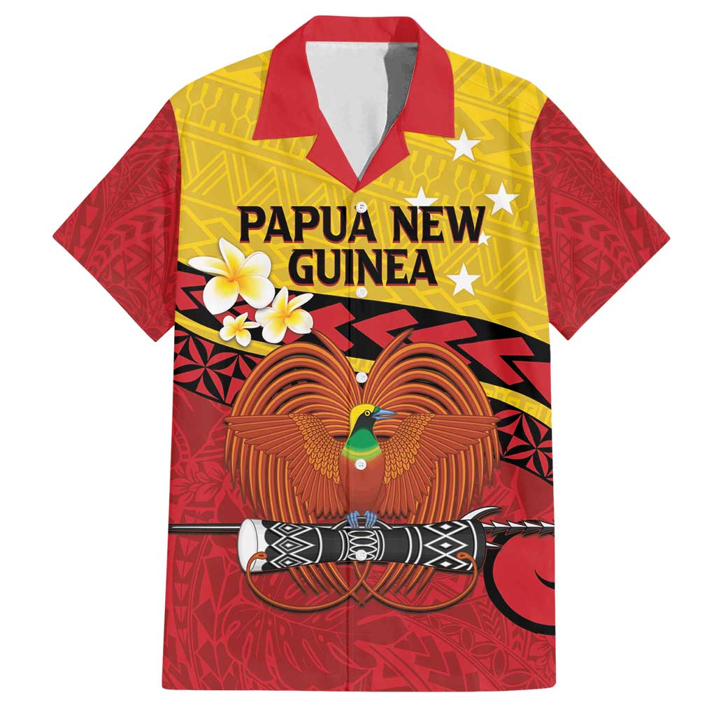 Papua New Guinea Independence Day Family Matching Summer Maxi Dress and Hawaiian Shirt Since 1975 Unity In Diversity LT14 Dad's Shirt - Short Sleeve Red - Polynesian Pride