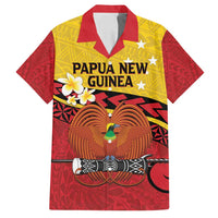 Papua New Guinea Independence Day Family Matching Tank Maxi Dress and Hawaiian Shirt Since 1975 Unity In Diversity LT14 Dad's Shirt - Short Sleeve Red - Polynesian Pride