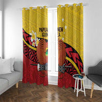 Papua New Guinea Independence Day Window Curtain Since 1975 Unity In Diversity LT14 With Grommets Red - Polynesian Pride