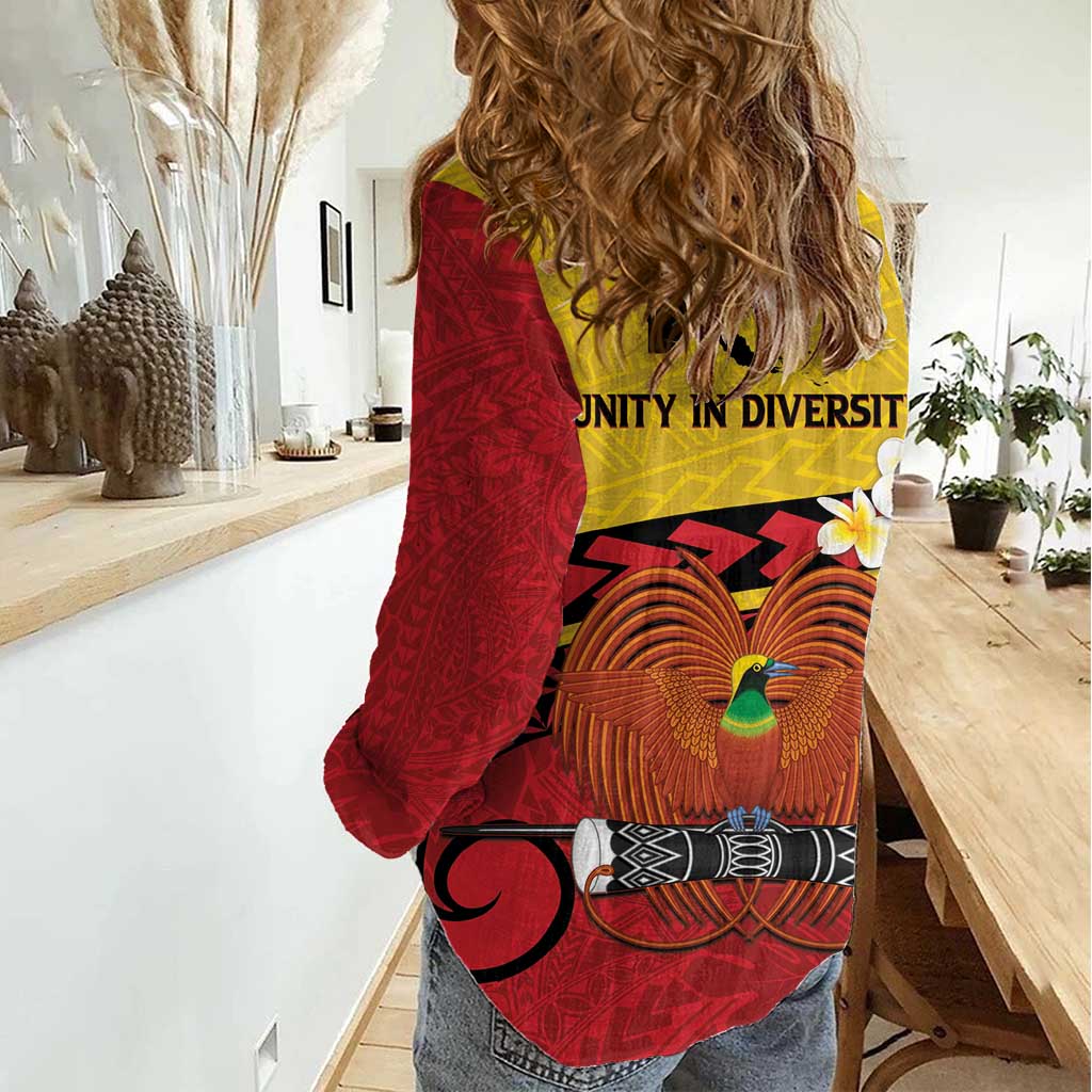 Papua New Guinea Independence Day Women Casual Shirt Since 1975 Unity In Diversity