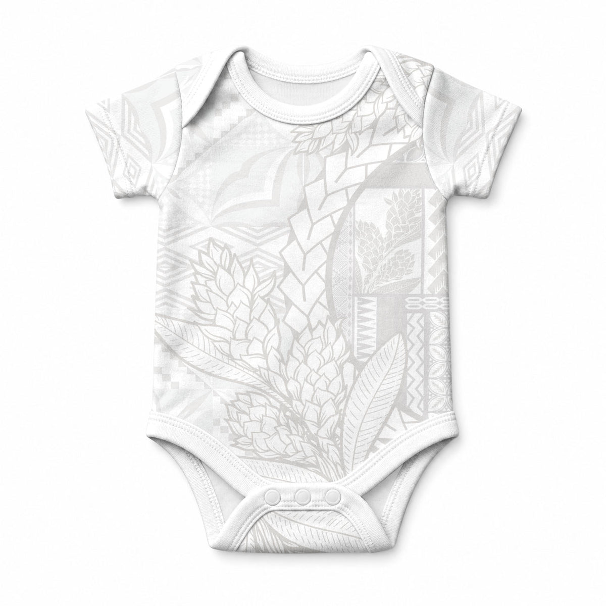 Samoa White Sunday Baby Onesie Lotu Tamaiti Siapo With Teuila
