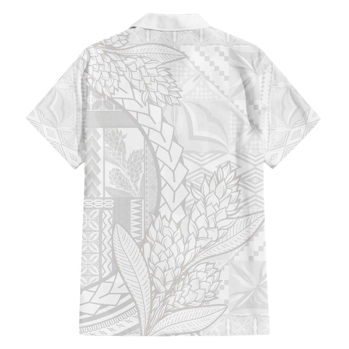 Samoa White Sunday Family Matching Off The Shoulder Long Sleeve Dress and Hawaiian Shirt Lotu Tamaiti Siapo With Teuila LT14 - Polynesian Pride