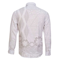 Tonga White Sunday Family Matching Puletasi and Hawaiian Shirt Manuia le Aso Sa o Tamaiti Heilala With Ngatu Pattern LT14 - Polynesian Pride
