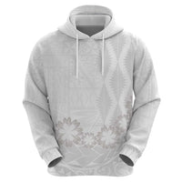 Tonga White Sunday Hoodie Manuia le Aso Sa o Tamaiti Heilala With Ngatu Pattern LT14 - Polynesian Pride