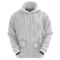 Tonga White Sunday Hoodie Manuia le Aso Sa o Tamaiti Heilala With Ngatu Pattern LT14 - Polynesian Pride
