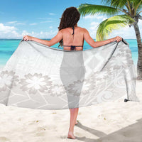 Tonga White Sunday Sarong Manuia le Aso Sa o Tamaiti Heilala With Ngatu Pattern LT14 - Polynesian Pride