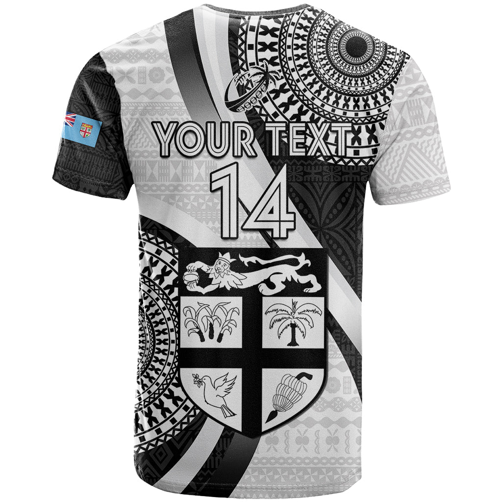 Custom Fiji Rugby T Shirt World Cup 2023 Go Champions Fijian Tapa Black Version LT14 - Polynesian Pride