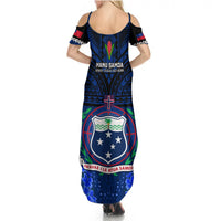 Samoa Rugby Summer Maxi Dress World Cup 2023 Go Champions Manu Samoa LT14 - Polynesian Pride