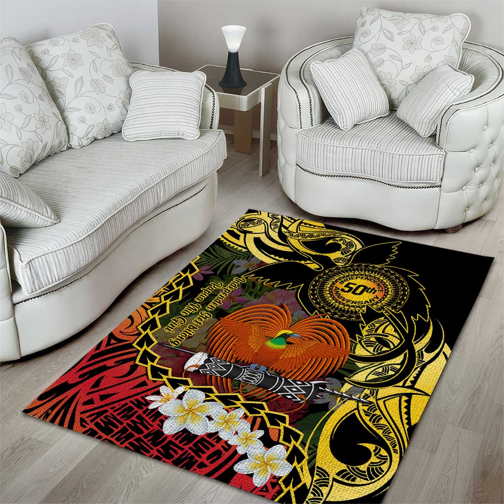Papua New Guinea 50th Independence Anniversary Area Rug Independen Stet bilong Papua Niu Gini LT14 - Polynesian Pride
