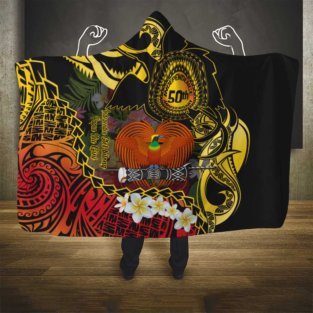 Papua New Guinea 50th Independence Anniversary Hooded Blanket Independen Stet bilong Papua Niu Gini LT14 - Polynesian Pride