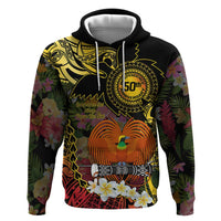 Papua New Guinea 50th Independence Anniversary Hoodie Independen Stet bilong Papua Niu Gini LT14 Pullover Hoodie Black - Polynesian Pride