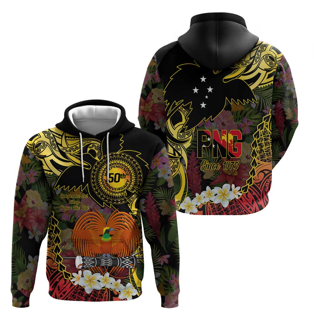 Papua New Guinea 50th Independence Anniversary Hoodie Independen Stet bilong Papua Niu Gini LT14 - Polynesian Pride