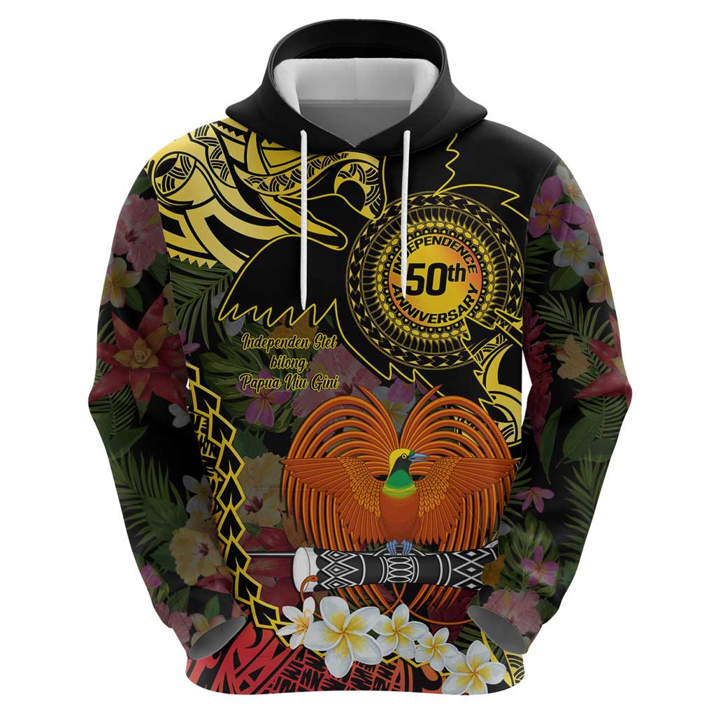 Papua New Guinea 50th Independence Anniversary Hoodie Independen Stet bilong Papua Niu Gini LT14 - Polynesian Pride