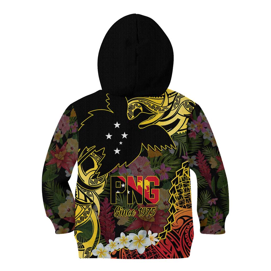 Papua New Guinea 50th Independence Anniversary Kid Hoodie Independen Stet bilong Papua Niu Gini LT14 - Polynesian Pride