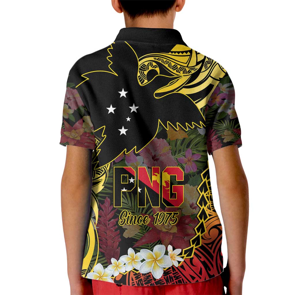 Papua New Guinea 50th Independence Anniversary Kid Polo Shirt Independen Stet bilong Papua Niu Gini LT14 - Polynesian Pride