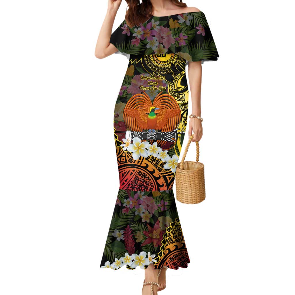 Papua New Guinea 50th Independence Anniversary Mermaid Dress Independen Stet bilong Papua Niu Gini LT14