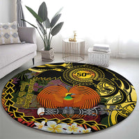 Papua New Guinea 50th Independence Anniversary Round Carpet Independen Stet bilong Papua Niu Gini LT14 - Polynesian Pride
