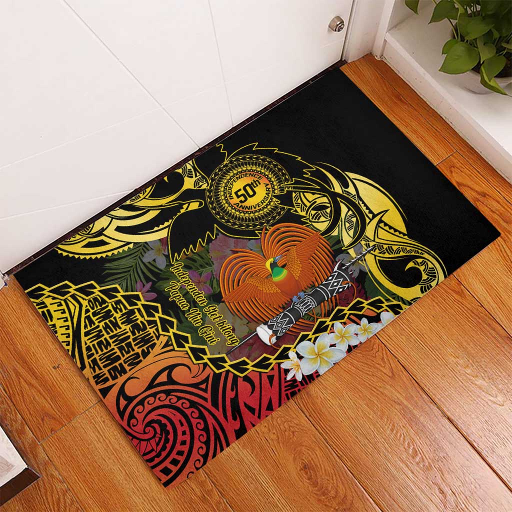 Papua New Guinea 50th Independence Anniversary Rubber Doormat Independen Stet bilong Papua Niu Gini LT14 - Polynesian Pride