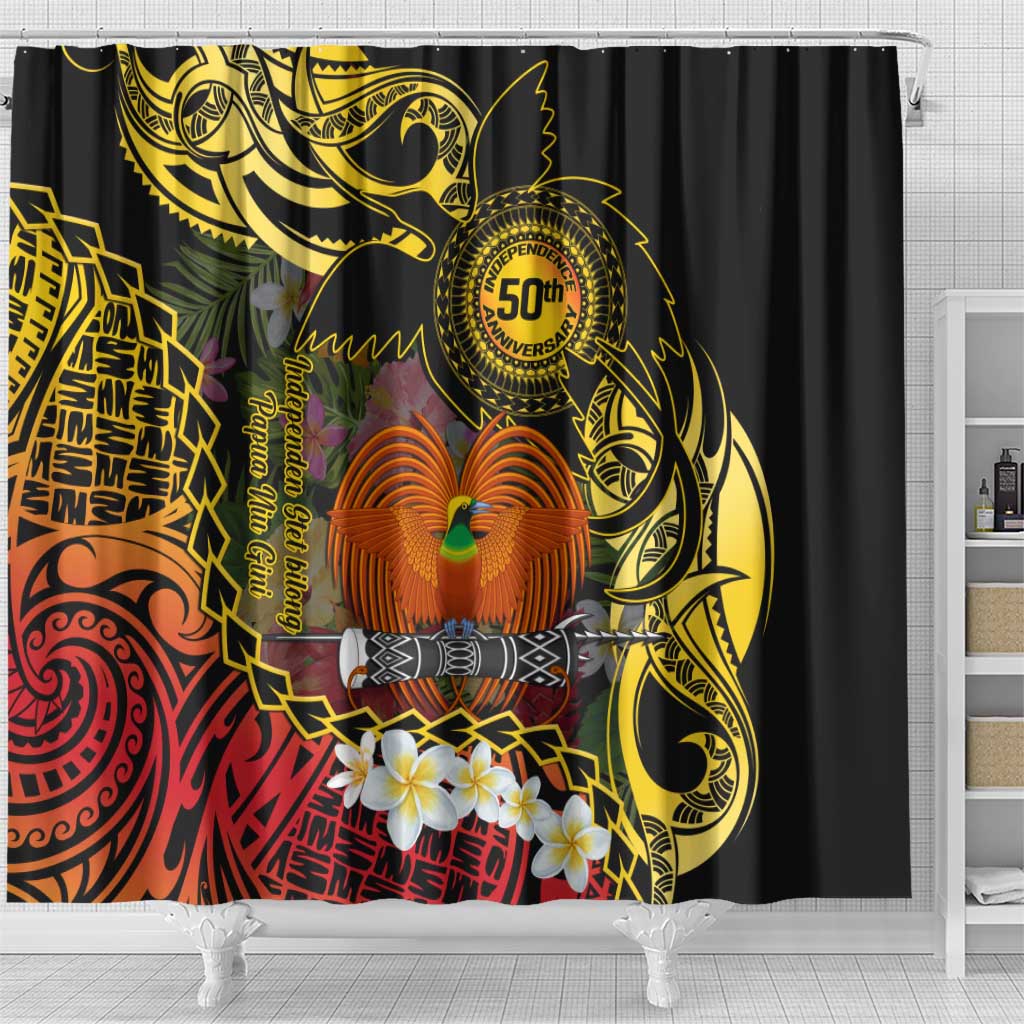 Papua New Guinea 50th Independence Anniversary Shower Curtain Independen Stet bilong Papua Niu Gini LT14 - Polynesian Pride