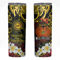 Papua New Guinea 50th Independence Anniversary Skinny Tumbler Independen Stet bilong Papua Niu Gini LT14 Black - Polynesian Pride