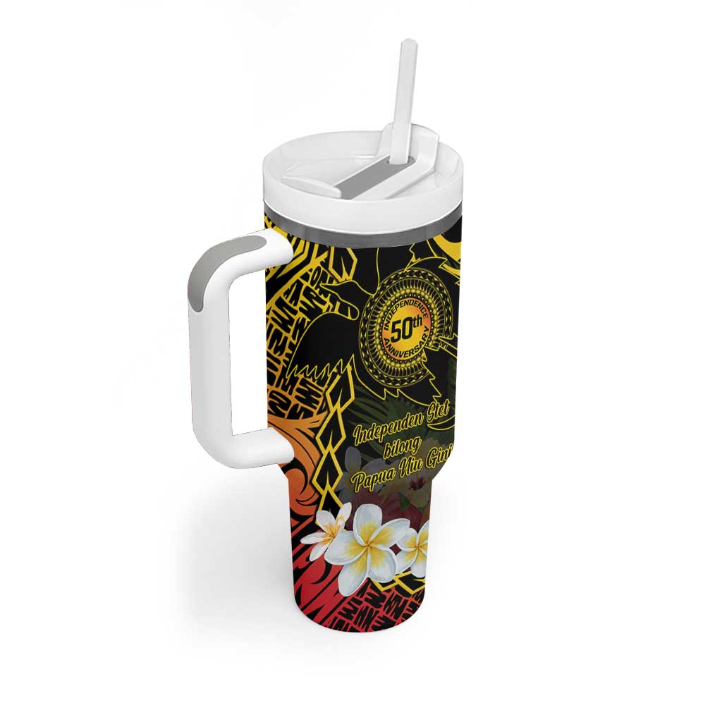 Papua New Guinea 50th Independence Anniversary Tumbler With Handle Independen Stet bilong Papua Niu Gini LT14 - Polynesian Pride