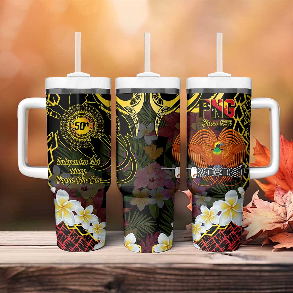 Papua New Guinea 50th Independence Anniversary Tumbler With Handle Independen Stet bilong Papua Niu Gini LT14 - Polynesian Pride