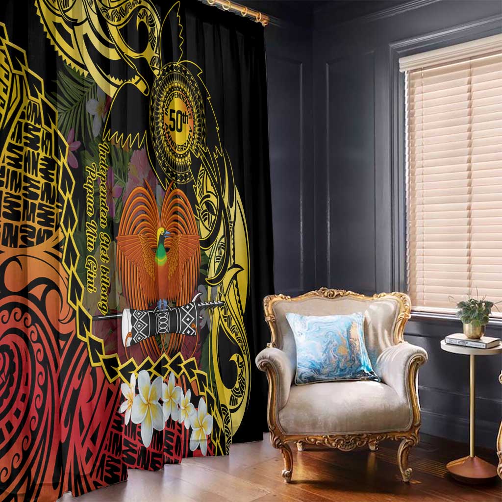Papua New Guinea 50th Independence Anniversary Window Curtain Independen Stet bilong Papua Niu Gini LT14 - Polynesian Pride
