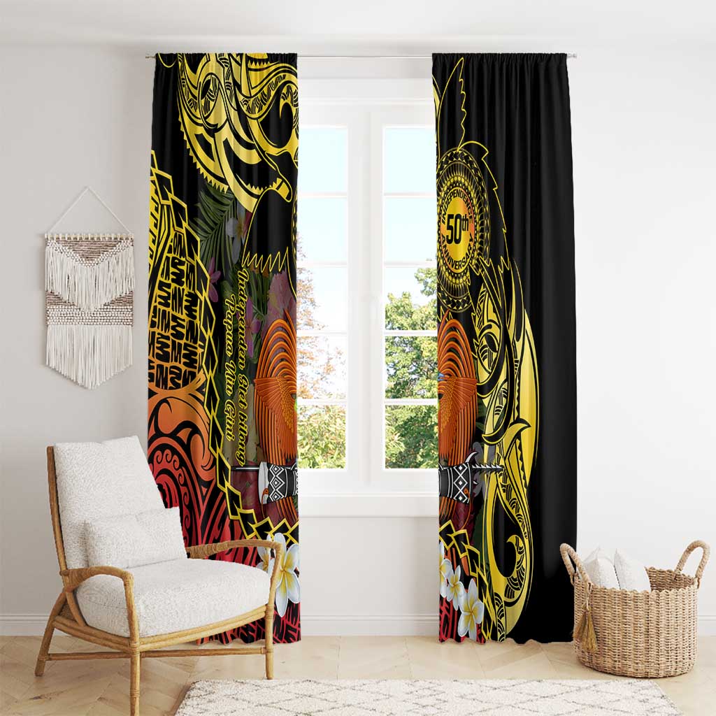 Papua New Guinea 50th Independence Anniversary Window Curtain Independen Stet bilong Papua Niu Gini LT14 - Polynesian Pride