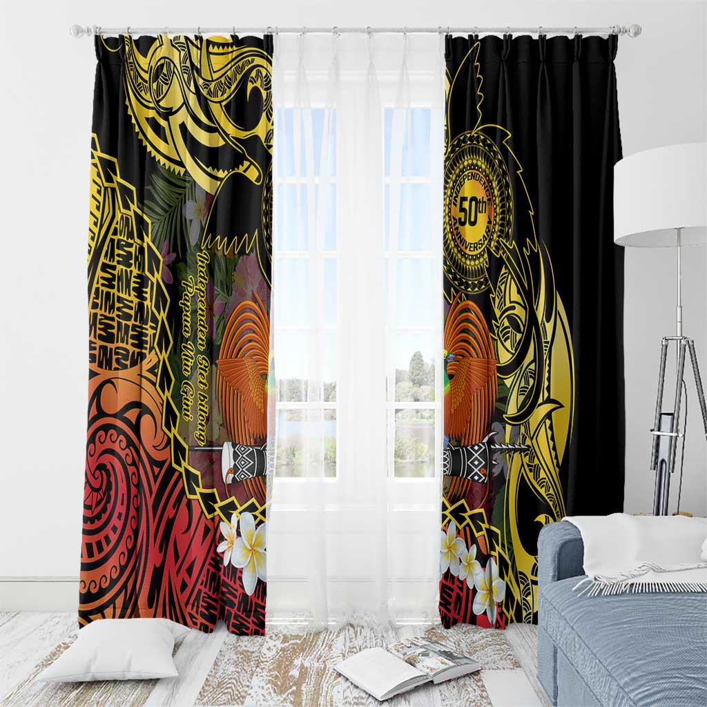Papua New Guinea 50th Independence Anniversary Window Curtain Independen Stet bilong Papua Niu Gini LT14 - Polynesian Pride