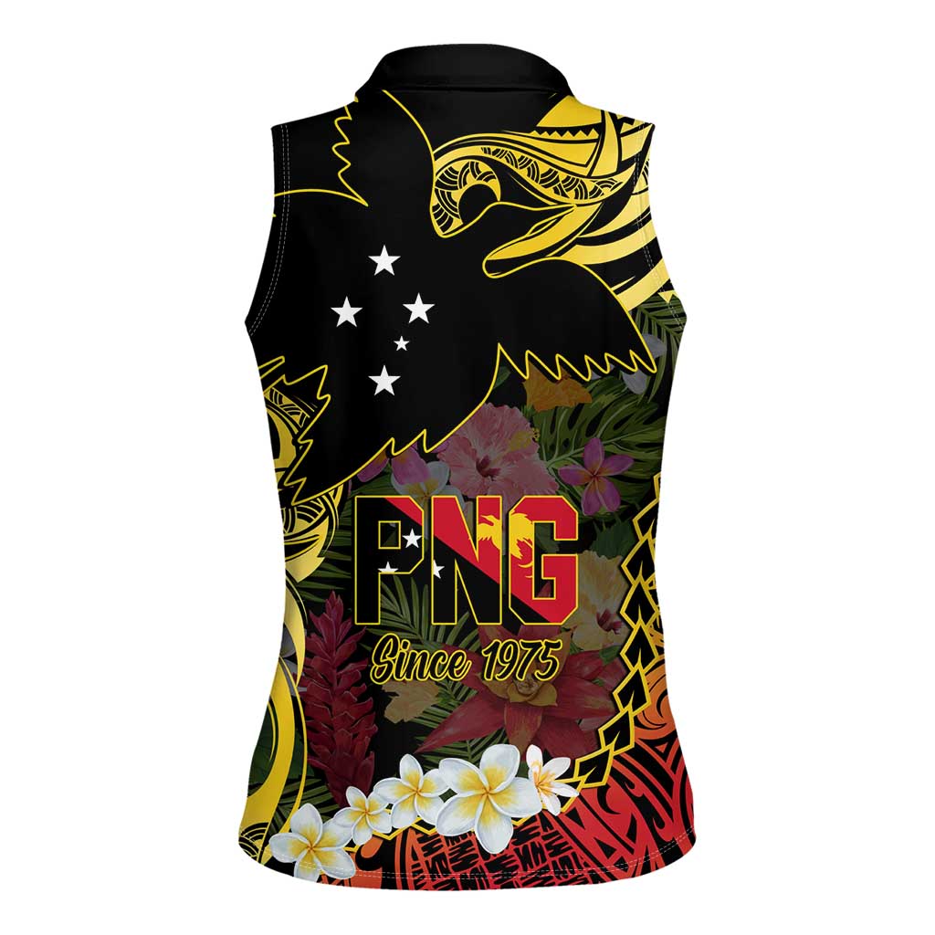 Papua New Guinea 50th Independence Anniversary Women Sleeveless Polo Shirt Independen Stet bilong Papua Niu Gini LT14 - Polynesian Pride