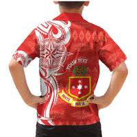 Personalised Kolisi Tonga Family Matching Mermaid Dress and Hawaiian Shirt Mate Maa Tonga Ngatu Pattern LT14 - Polynesian Pride