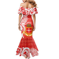 Personalised Kolisi Tonga Family Matching Mermaid Dress and Hawaiian Shirt Mate Maa Tonga Ngatu Pattern LT14 - Polynesian Pride