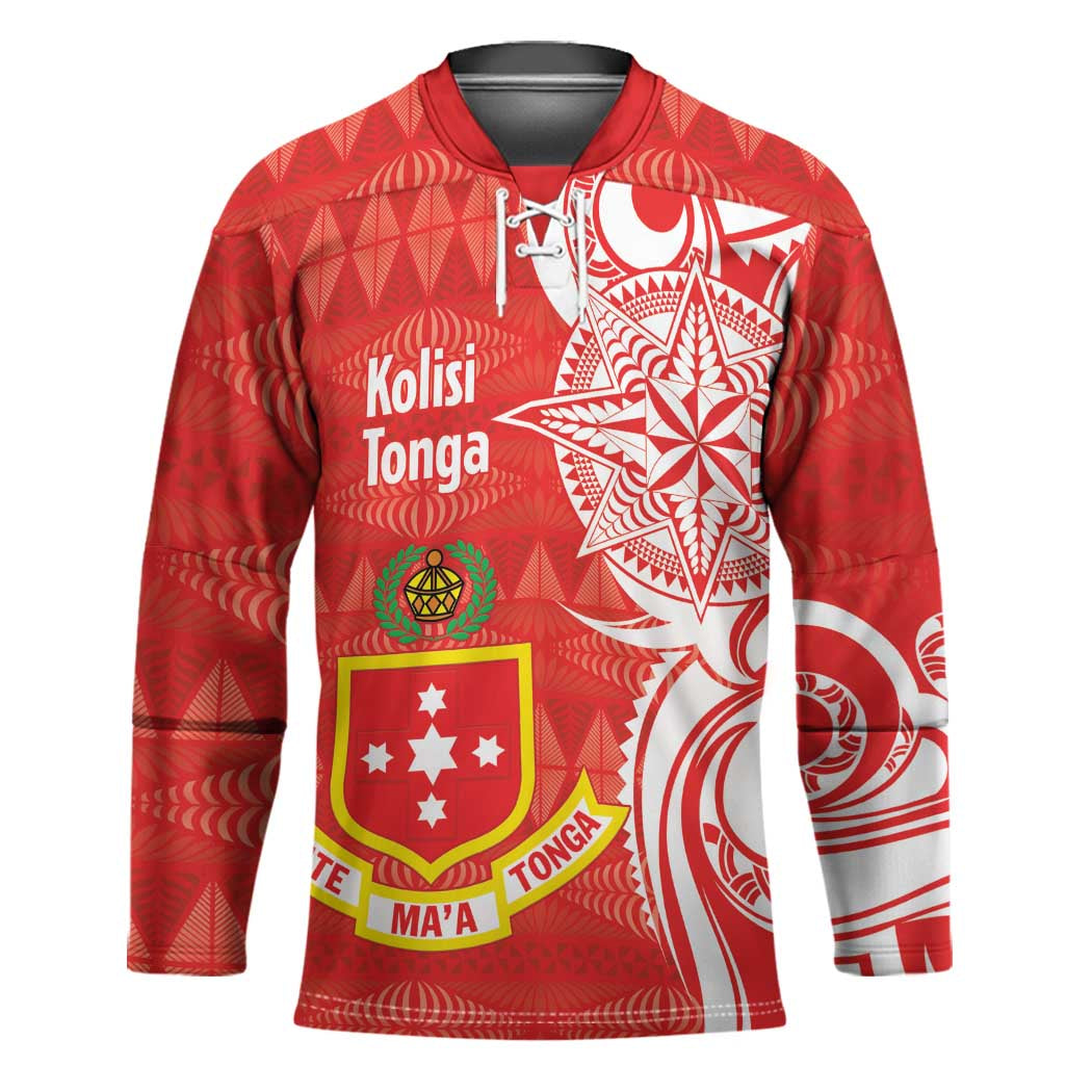 Personalised Kolisi Tonga Hockey Jersey Mate Maa Tonga Ngatu Pattern - Polynesian Pride