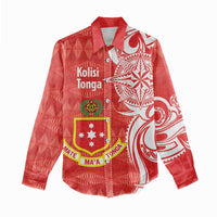 Personalised Kolisi Tonga Women Casual Shirt Mate Maa Tonga Ngatu Pattern LT14 - Polynesian Pride