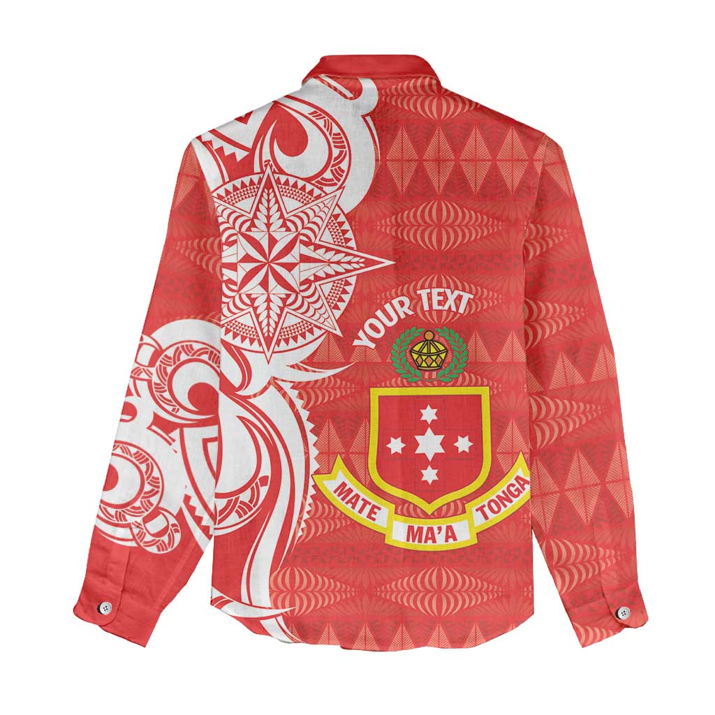 Personalised Kolisi Tonga Women Casual Shirt Mate Maa Tonga Ngatu Pattern LT14 - Polynesian Pride