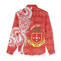 Personalised Kolisi Tonga Women Casual Shirt Mate Maa Tonga Ngatu Pattern LT14 - Polynesian Pride