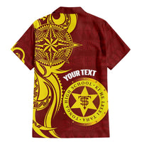 Personalised Tonga High School Family Matching Mermaid Dress and Hawaiian Shirt THS Tongan Ngatu Pattern LT14 - Polynesian Pride
