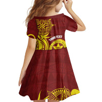 Personalised Tonga High School Family Matching Off The Shoulder Long Sleeve Dress and Hawaiian Shirt THS Tongan Ngatu Pattern LT14 - Polynesian Pride