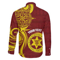 Personalised Tonga High School Family Matching Summer Maxi Dress and Hawaiian Shirt THS Tongan Ngatu Pattern LT14 - Polynesian Pride