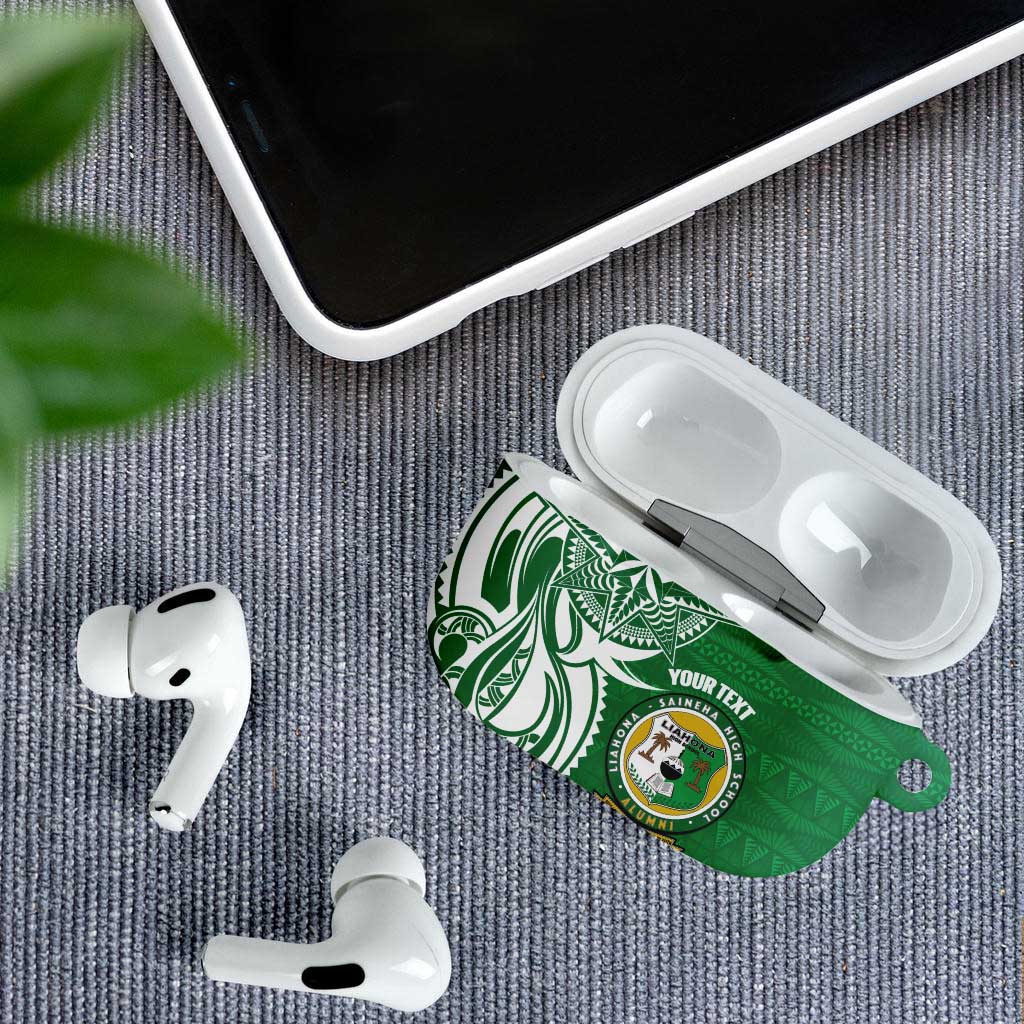 Personalised Liahona - Saineha High School AirPods Case Tongan Ngatu Pattern - Polynesian Pride