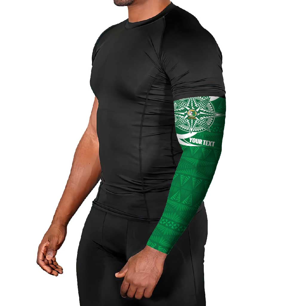 Personalised Liahona - Saineha High School Arm Sleeves Tongan Ngatu Pattern - Polynesian Pride